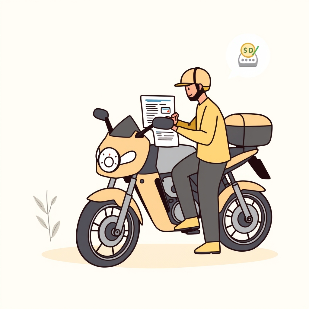 Ilustrasi dokumen surat kendaraan dan perhitungan biaya balik nama motor
