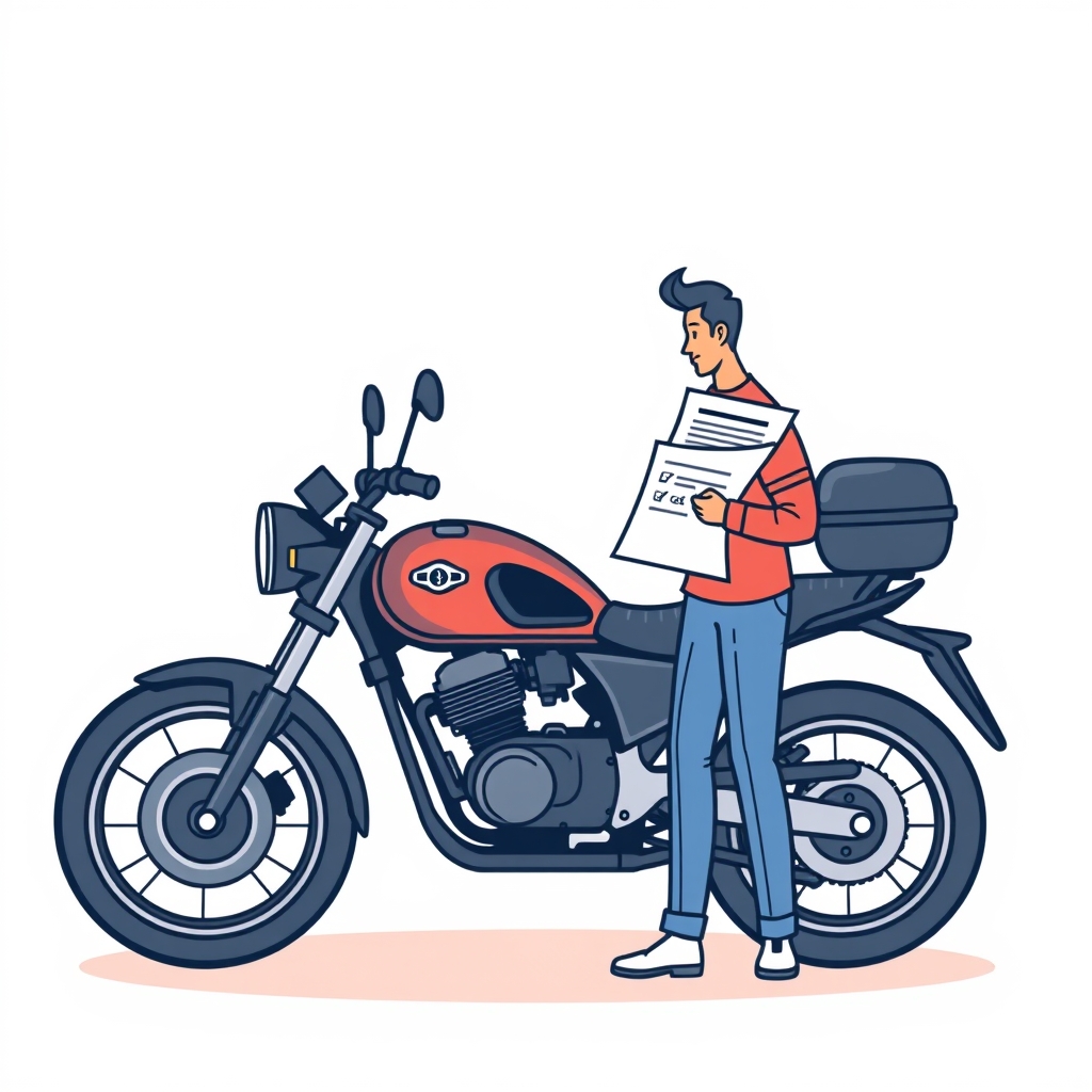Ilustrasi dokumen surat kendaraan dan perhitungan biaya balik nama motor